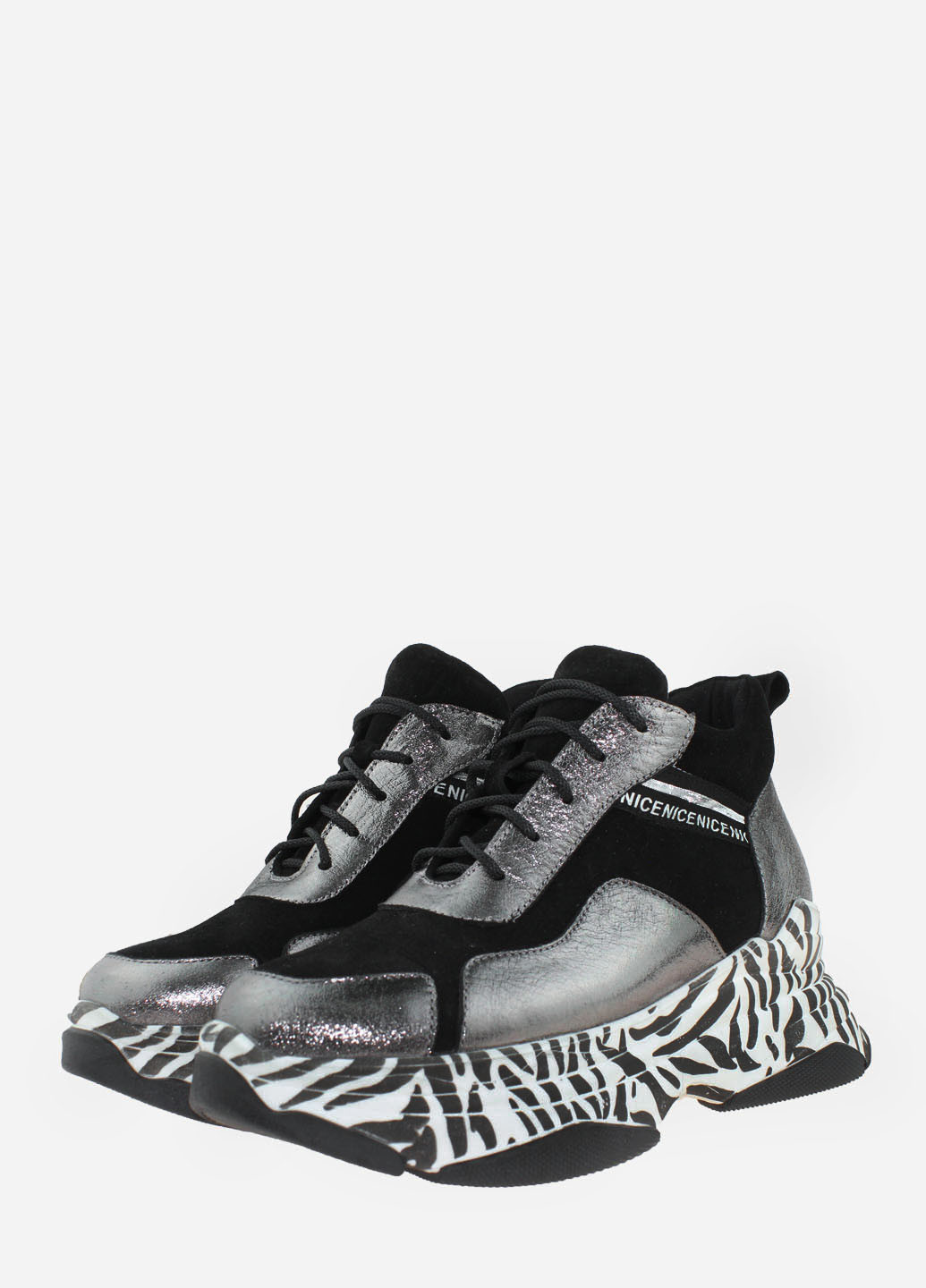 Зимние ботинки rs7222 черный-никель Sothby's из натуральной замши