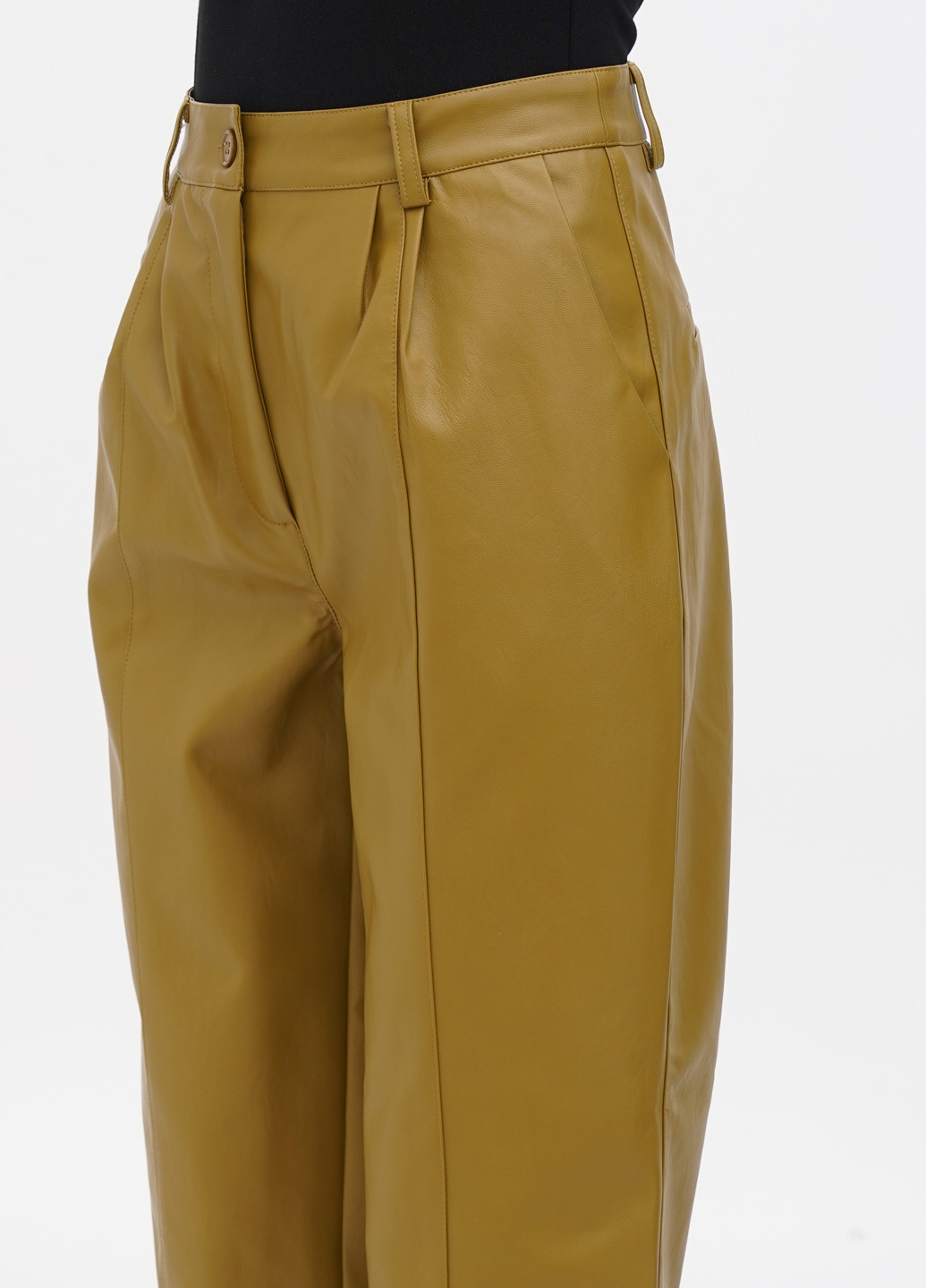 Светло-коричневые кэжуал демисезонные прямые брюки NA-KD