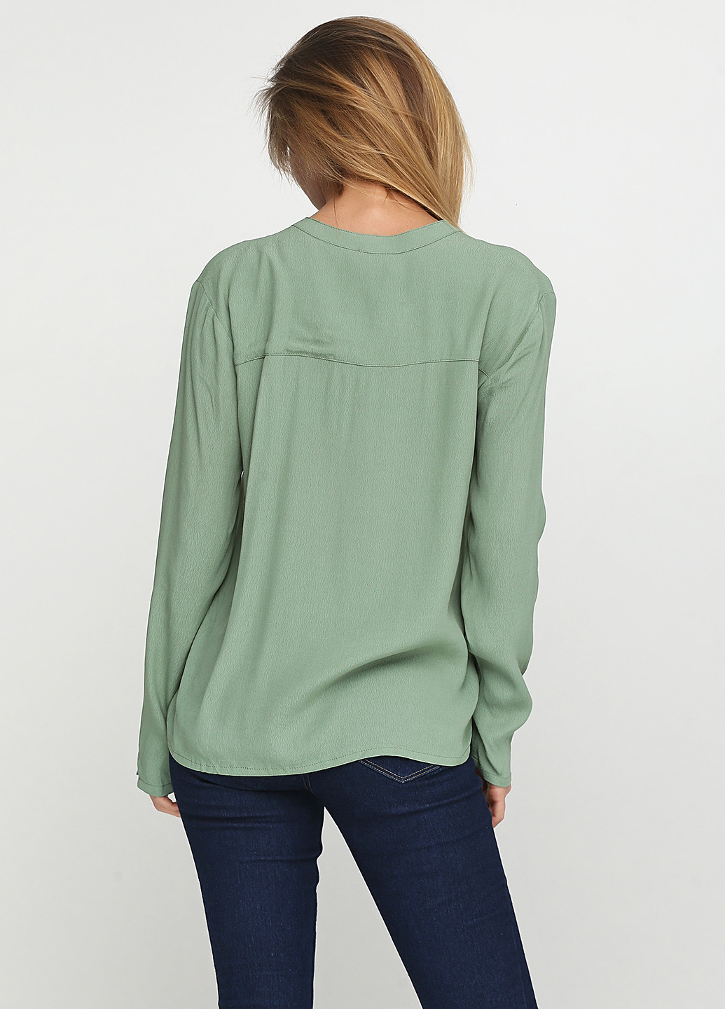 Бледно-зеленая демисезонная блуза Minus