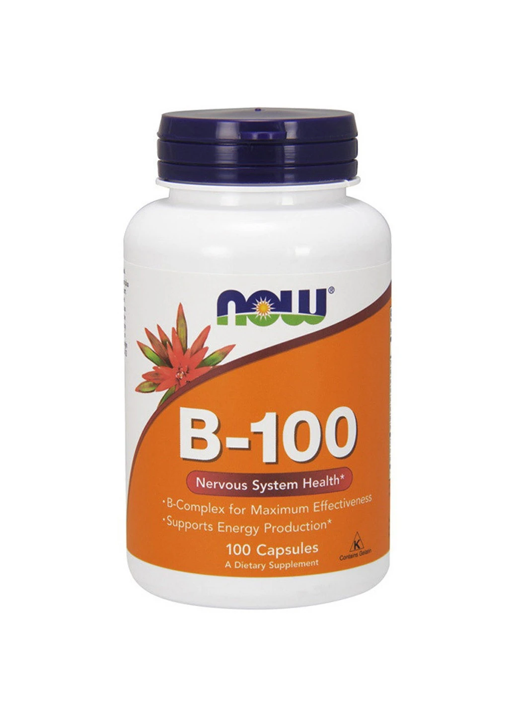 Комплекс вітамінів групи Б Vitamin B-100 (100 капс) нау фудс Now Foods (255408146)