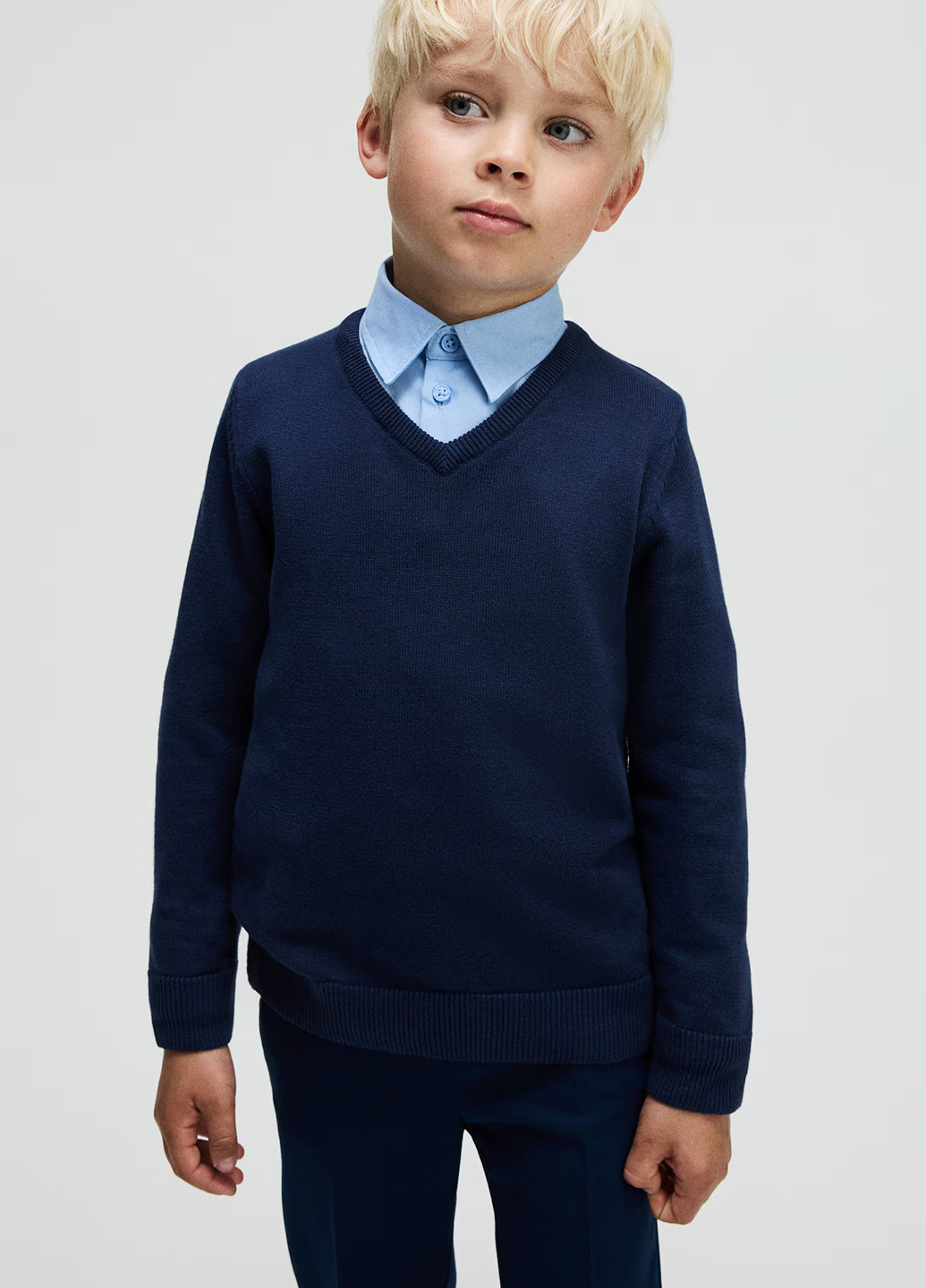 Темно-синій демісезонний пуловер пуловер H&M