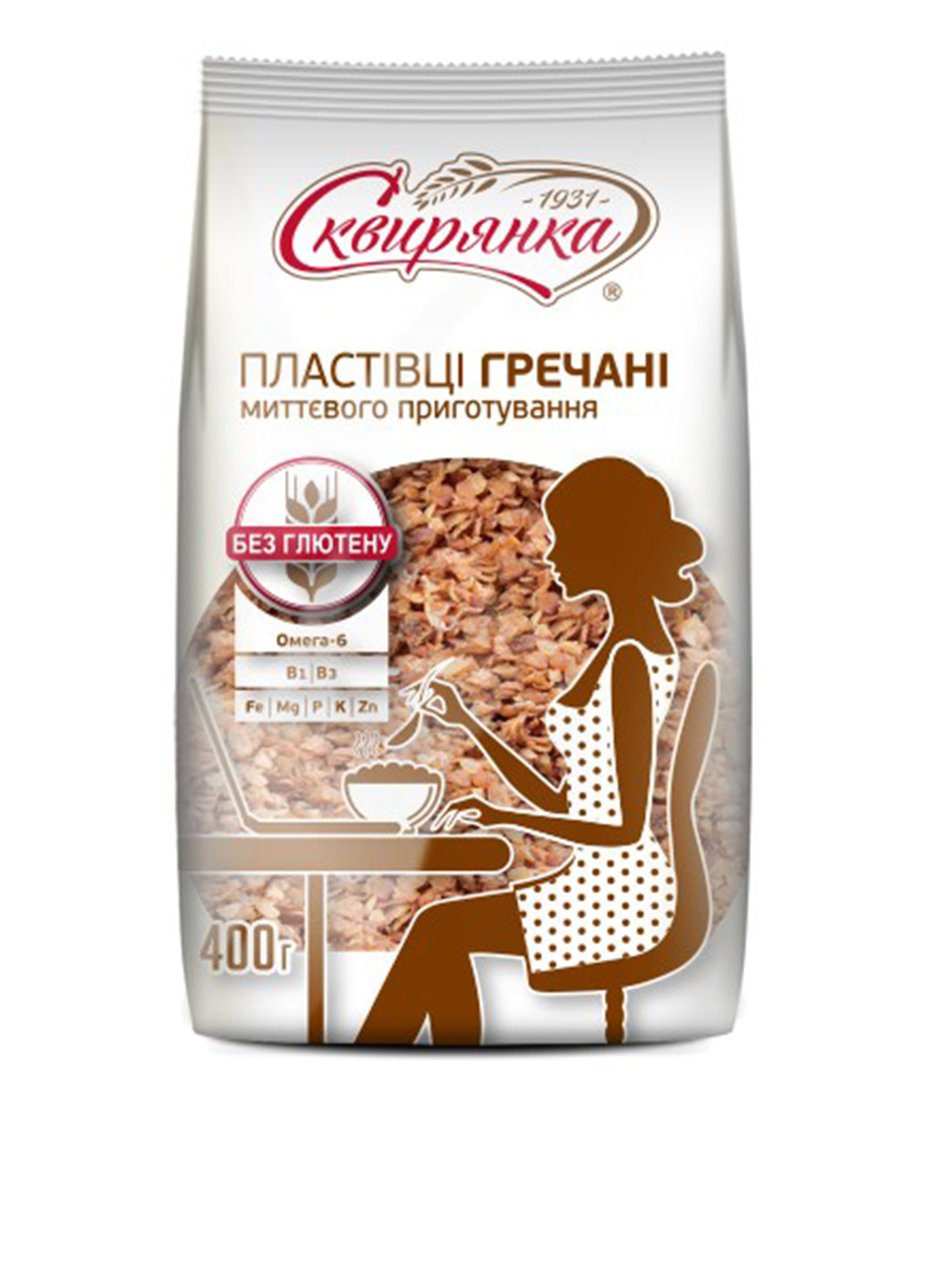 Хлопья гречневые, 400 г Сквирянка (45666662)