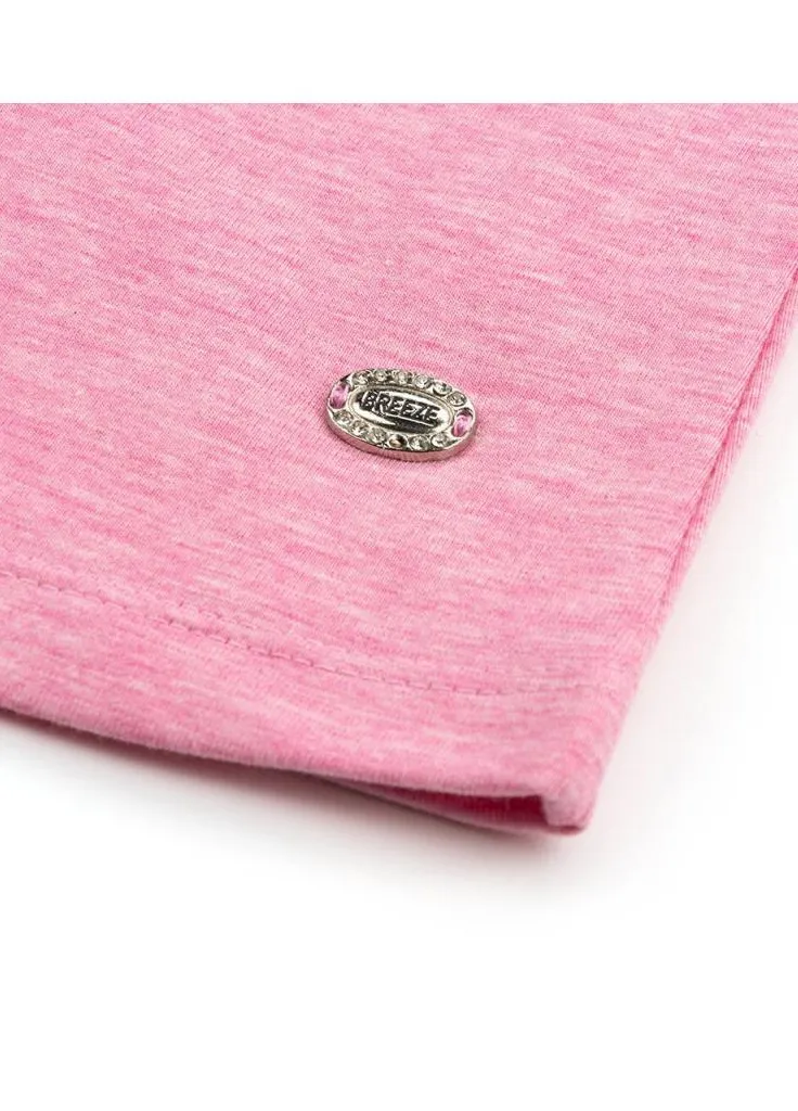 Кофта с кружевной оборкой (10040-68G-pink) Breeze (202365147)