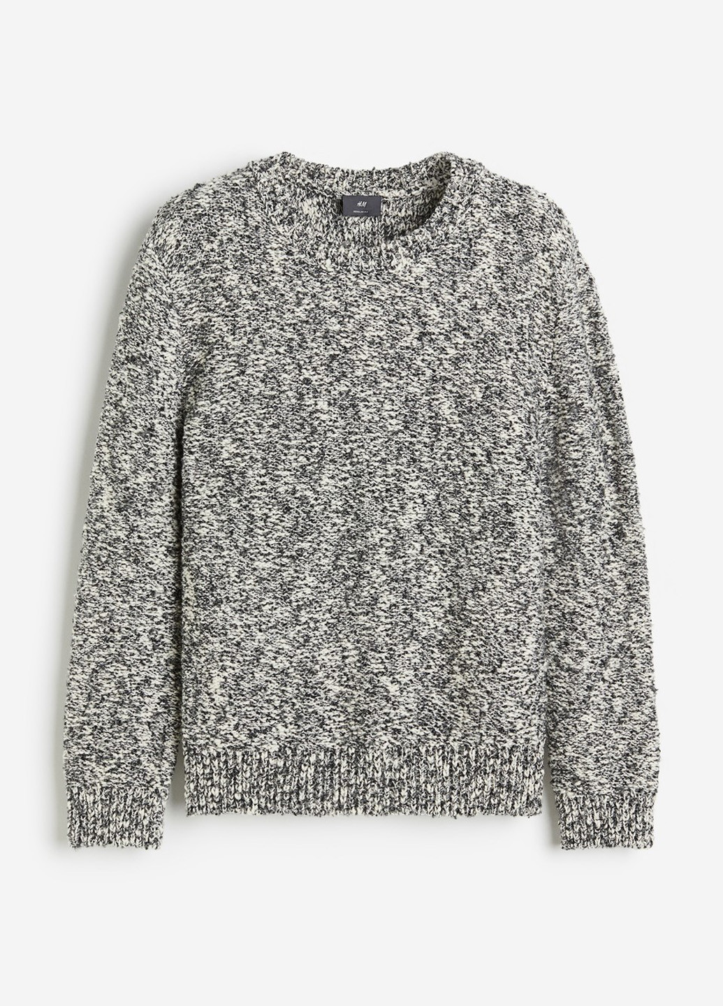 Черно-белый зимний свитер джемпер H&M