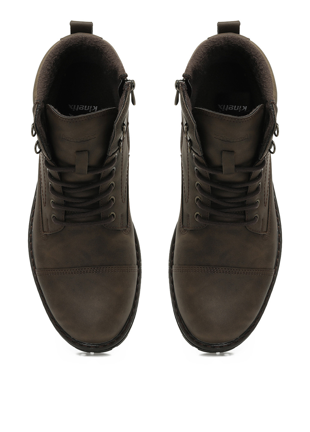 Темно-коричневые осенние ботинки берцы Kinetix