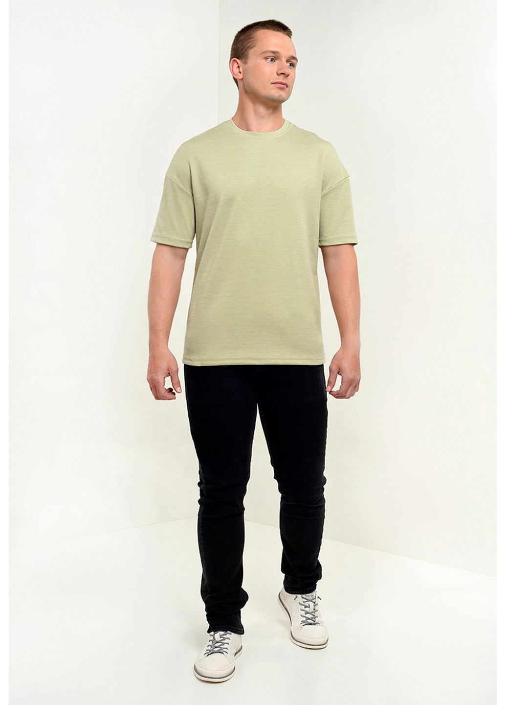 Комбинированная футболка 2793 xl оливковый (2000904199686) Figo