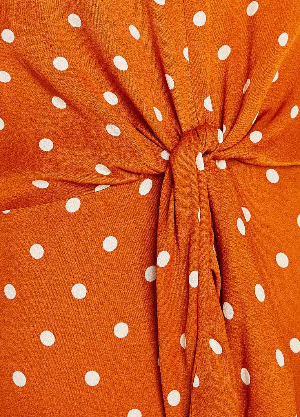 Оранжевое кэжуал платье клеш KOTON