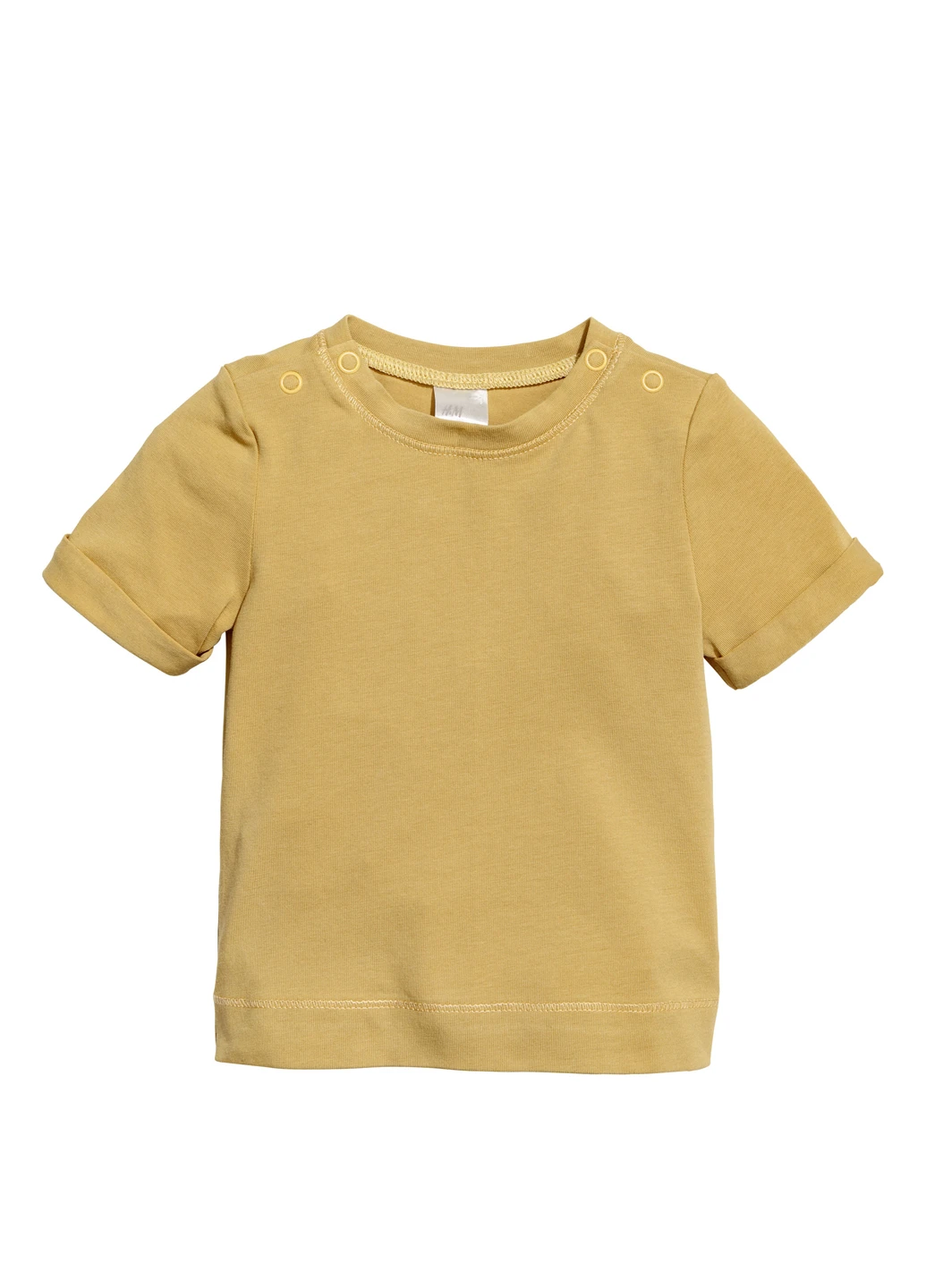 Горчичная летняя футболка H&M