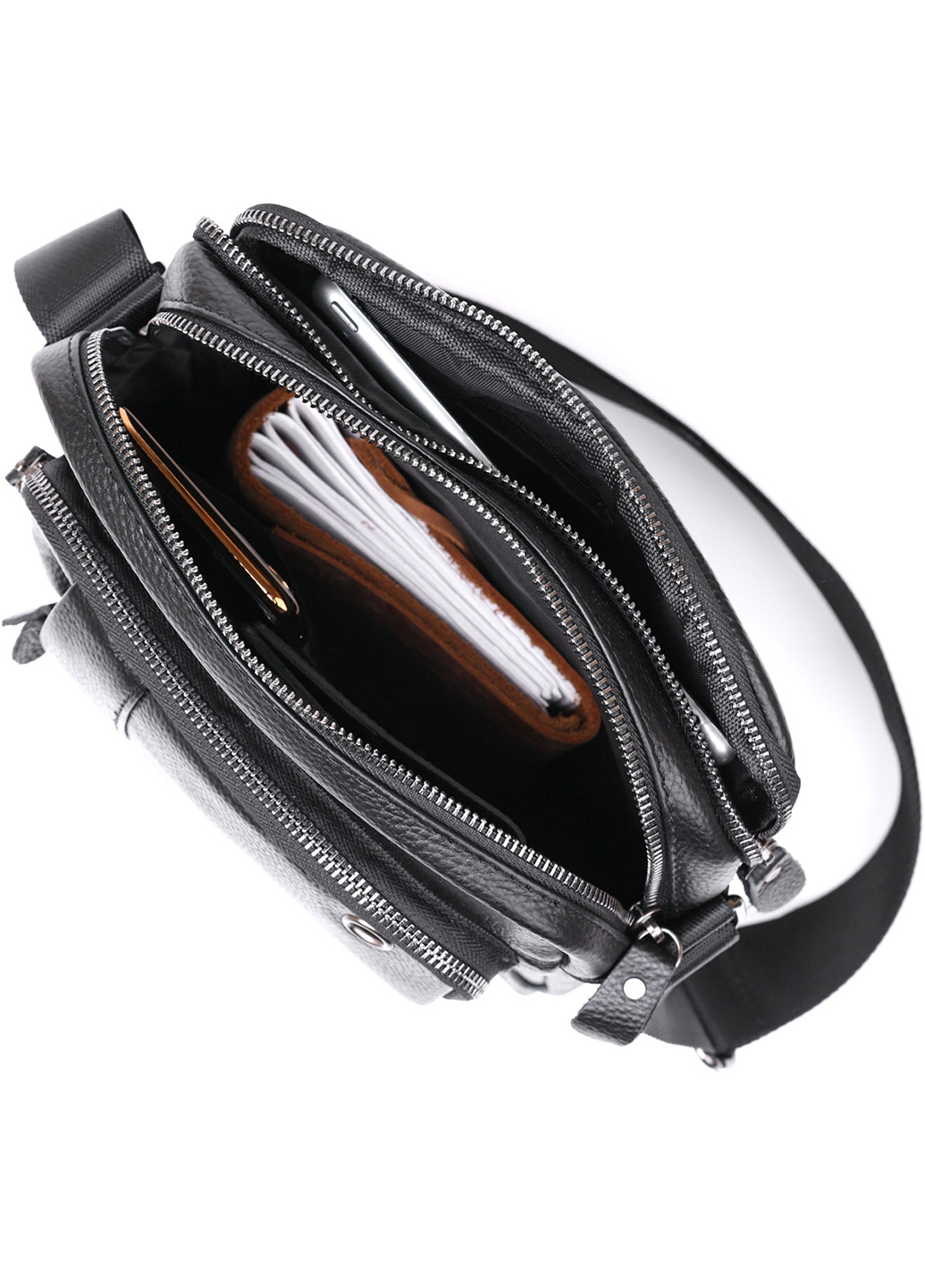 Мужская дорожная кожаная сумка 21х27х9 см Vintage (253491418)