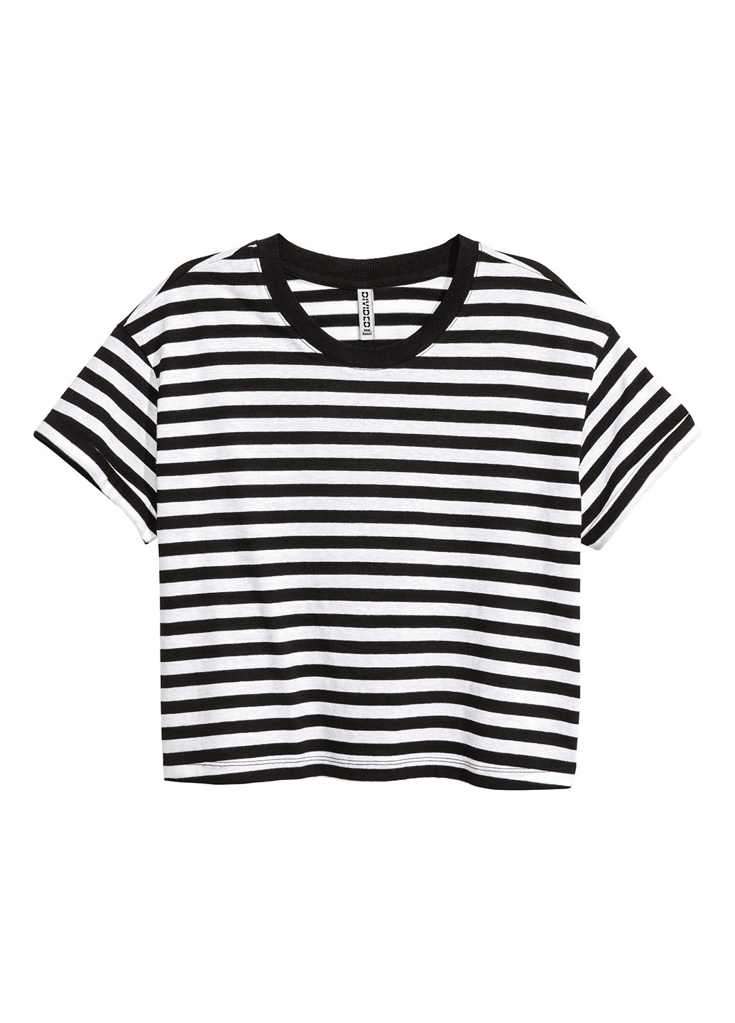 Черно-белая летняя футболка H&M