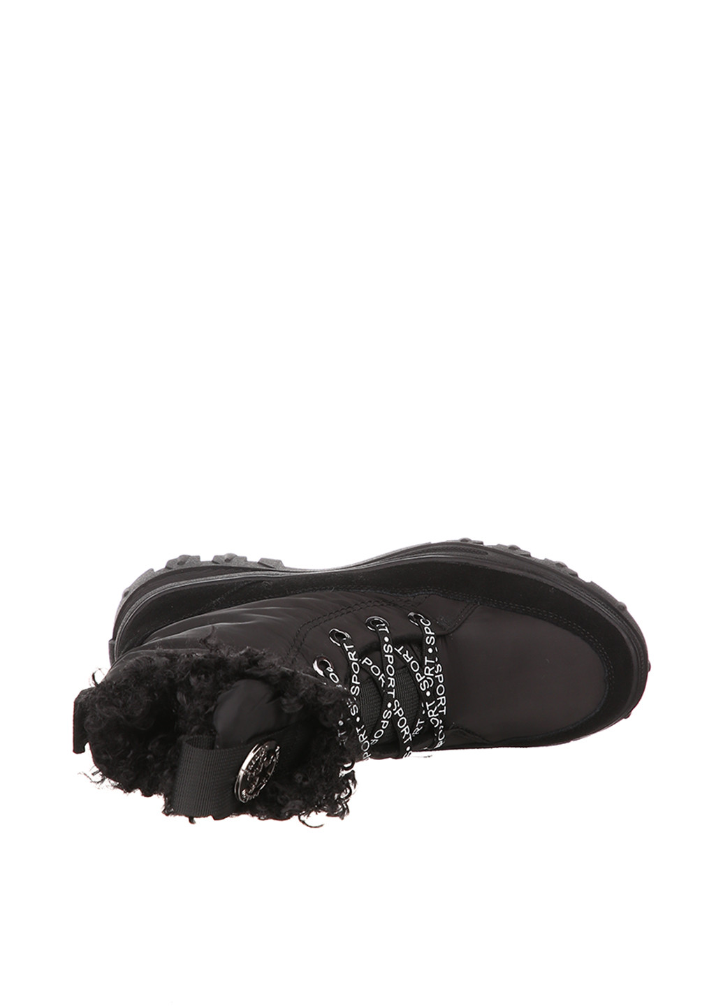 Черные дутики Lonza на молнии со шнуровкой
