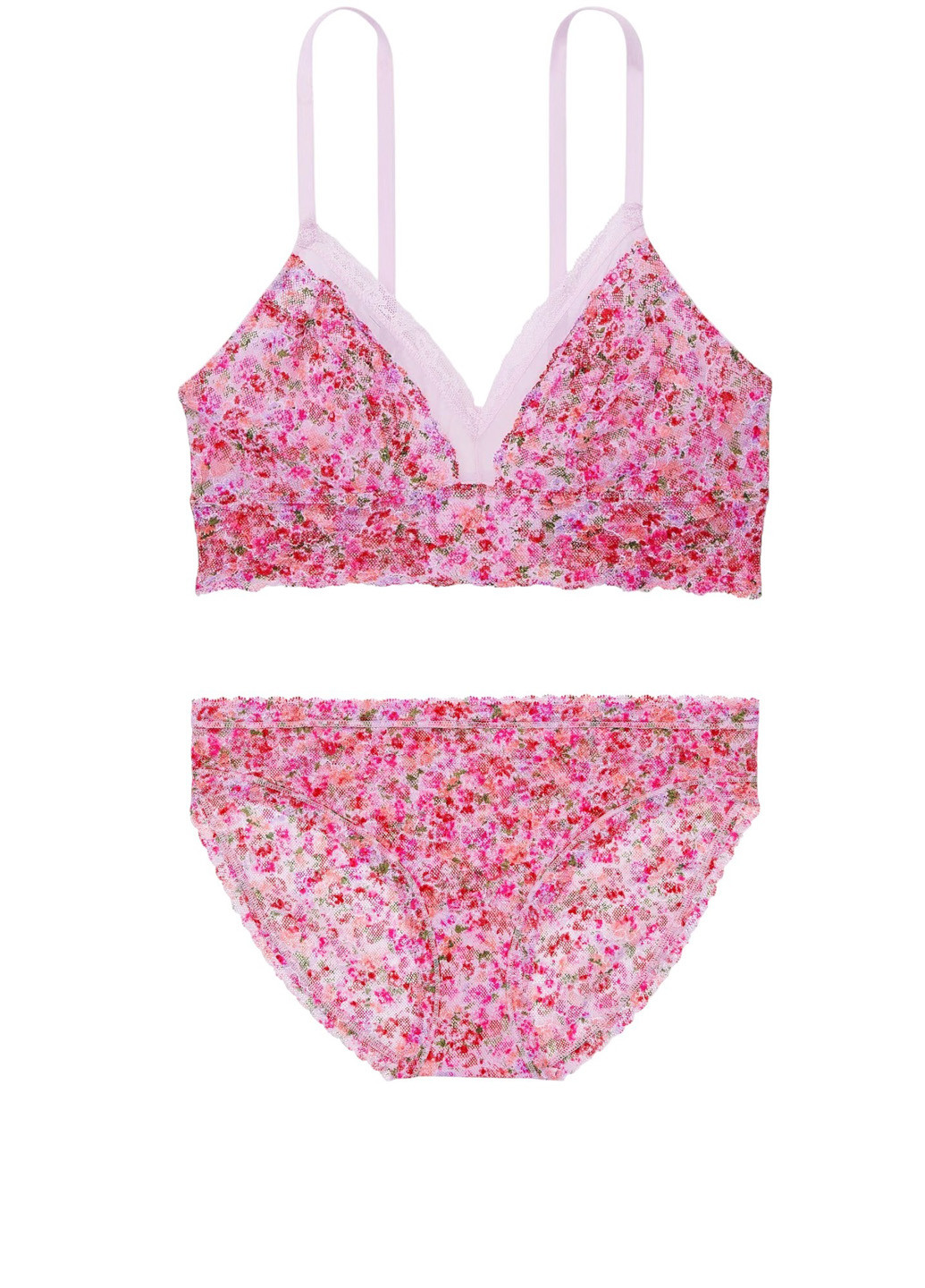 Рожевий демісезонний комплект (бюстгальтер, трусики) Victoria's Secret