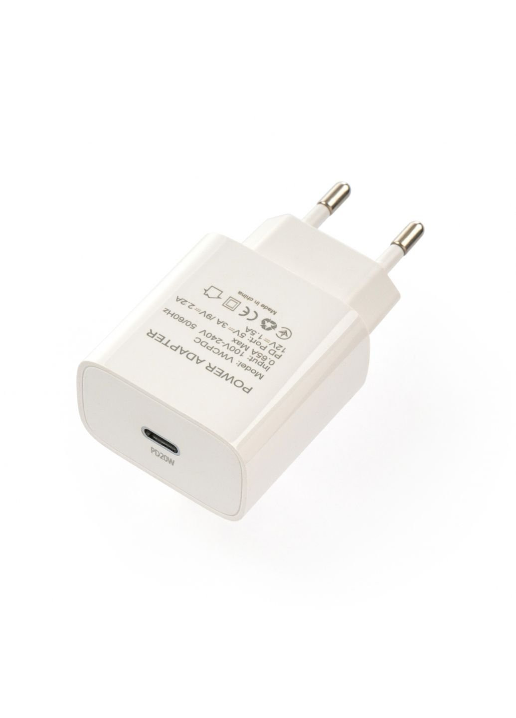 Зарядное устройство (VWCPDC) Vinga PD Type-C 20W Charger white (253507317)
