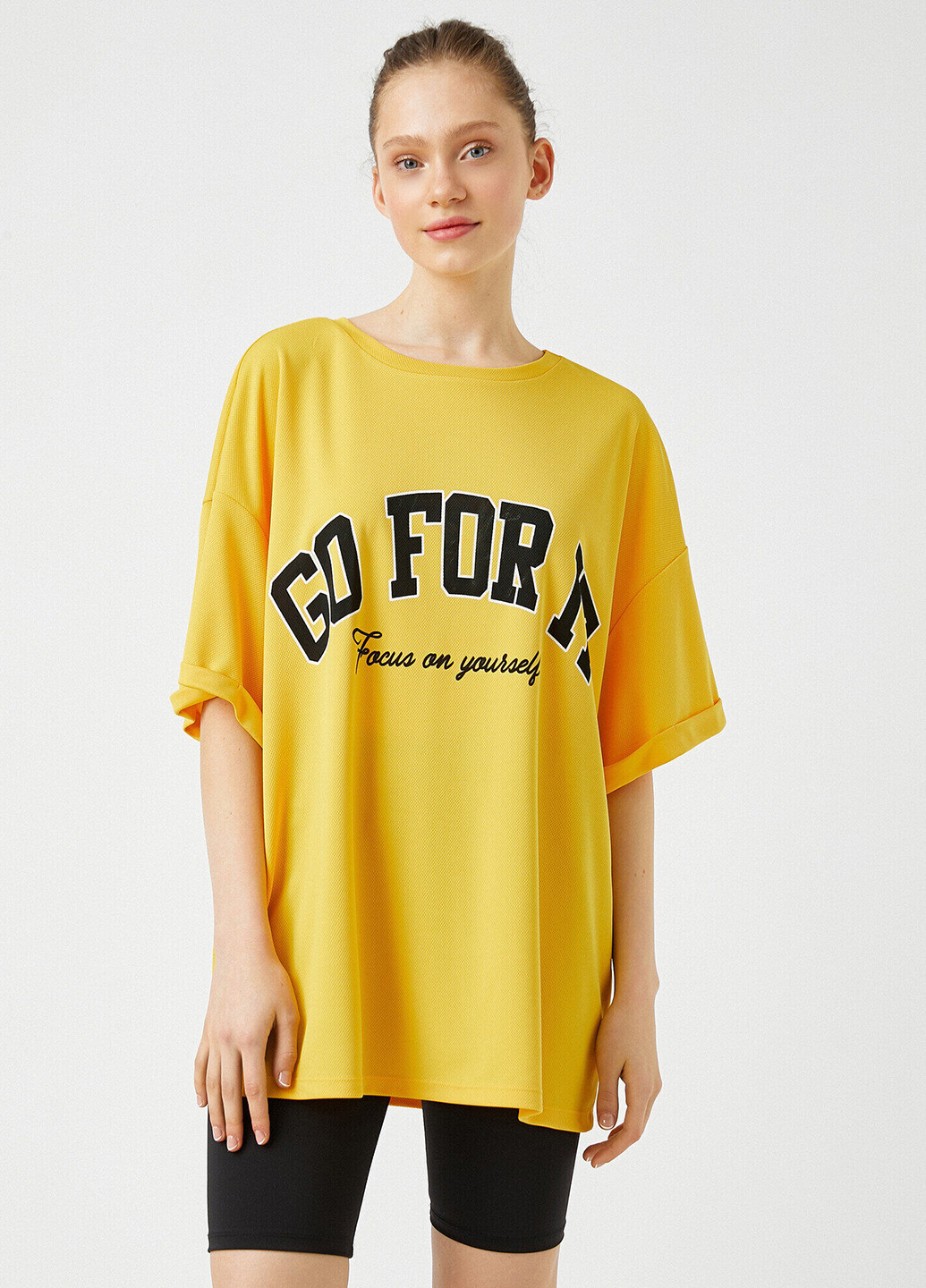 Жовта літня футболка KOTON