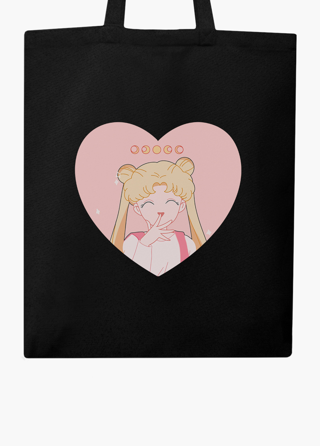 Эко сумка шоппер белая Луна Кошки Сейлор Мун (anime Sailor Moon Cats) (9227-2922-BK-1) экосумка шопер 41*35 см MobiPrint (224806119)