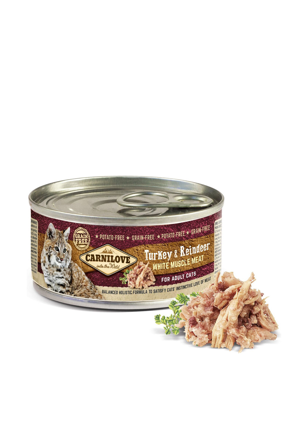 М'ясна консерва для кішок (індичка та оленина), 100 г Carnilove (199391506)