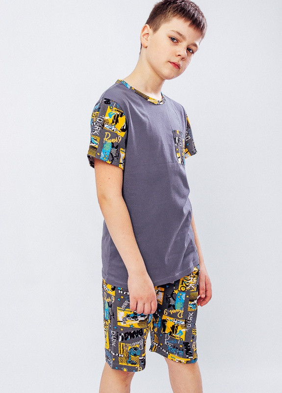 Темно-серая всесезон пижама для мальчика (подростковая) Носи своє 6250