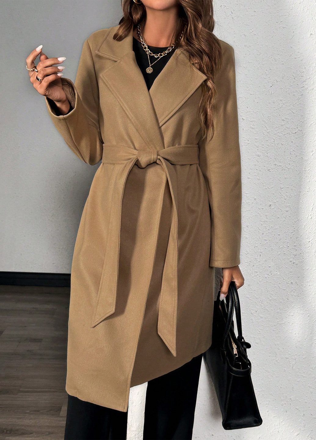 Пісочне демісезонне Пальто оверсайз SHEIN