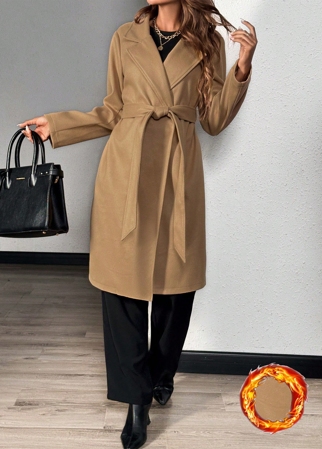 Пісочне демісезонне Пальто оверсайз SHEIN