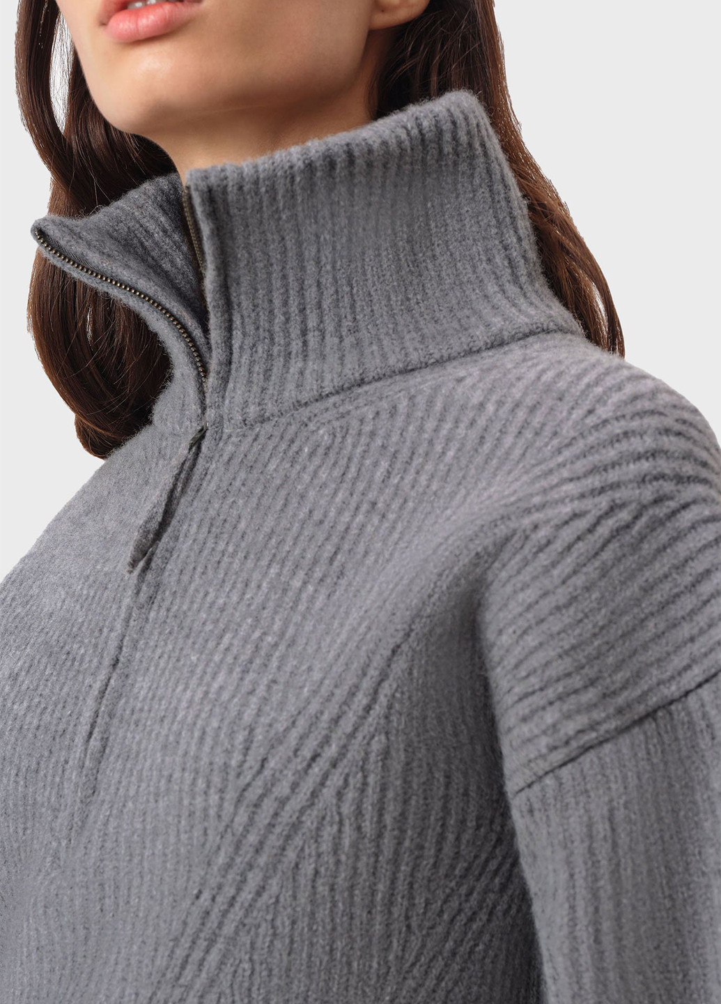 Серое кэжуал платье платье-свитер Drykorn однотонное