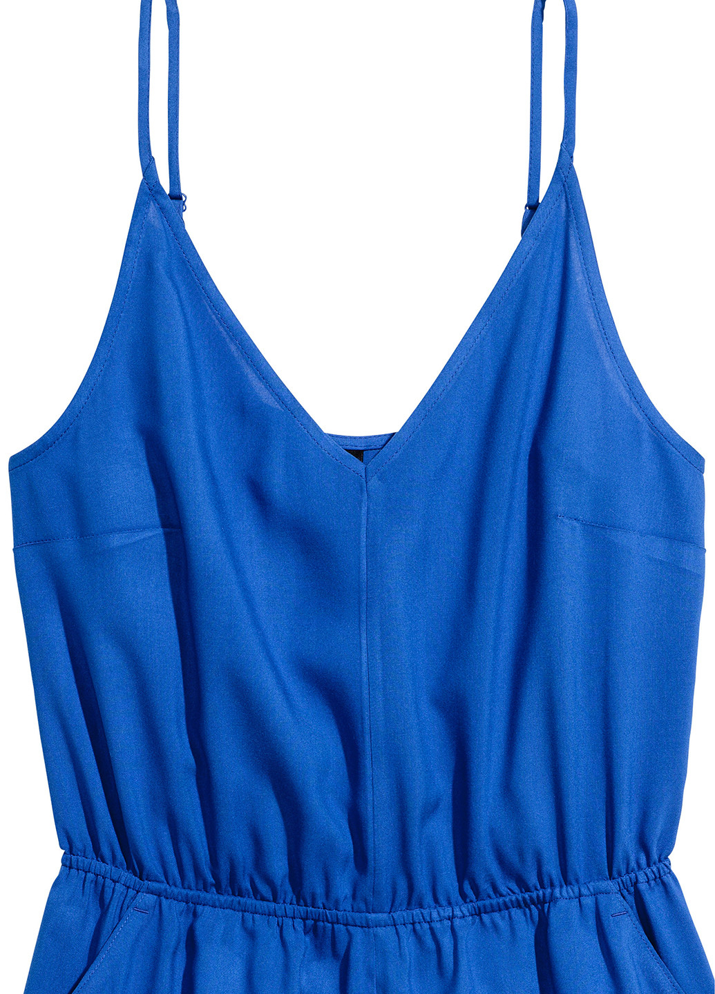 Комбинезон H&M комбинезон-шорты однотонный синий кэжуал