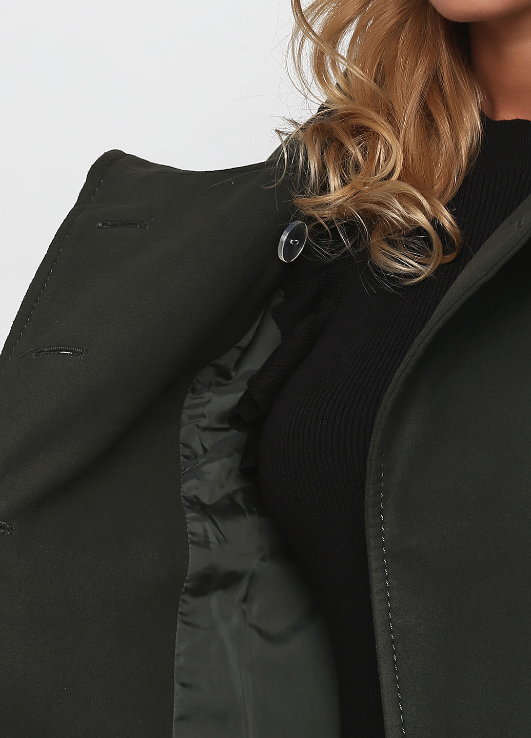 Темно-зеленое демисезонное Пальто пиджак H&M