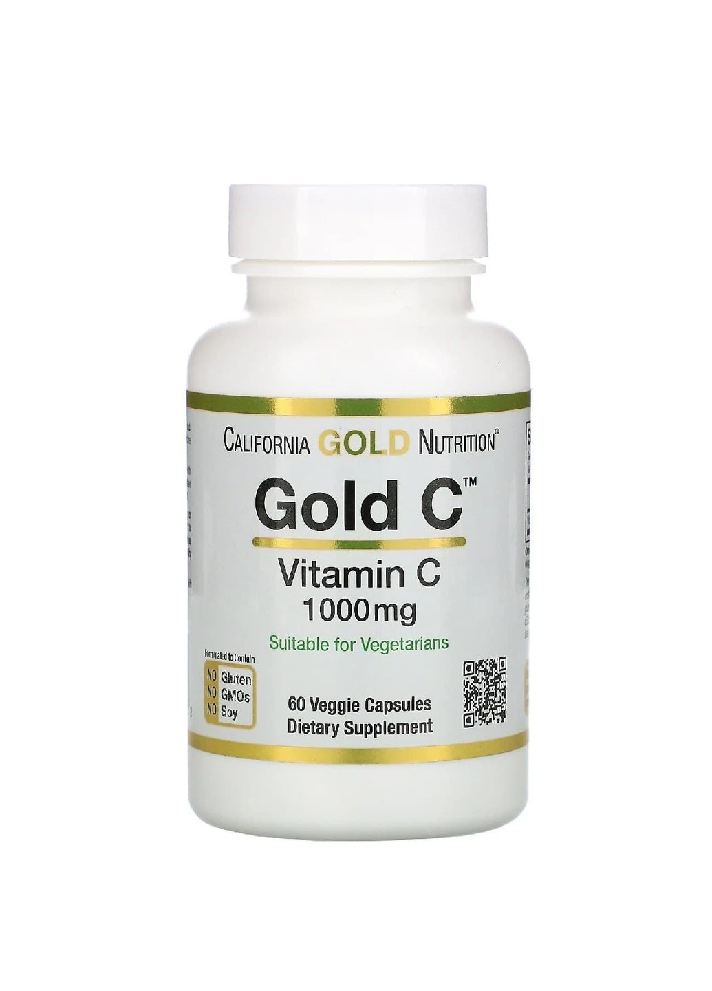 Витамин C Gold C 1000 мг (60 капс) калифорния голд California Gold Nutrition (255409434)