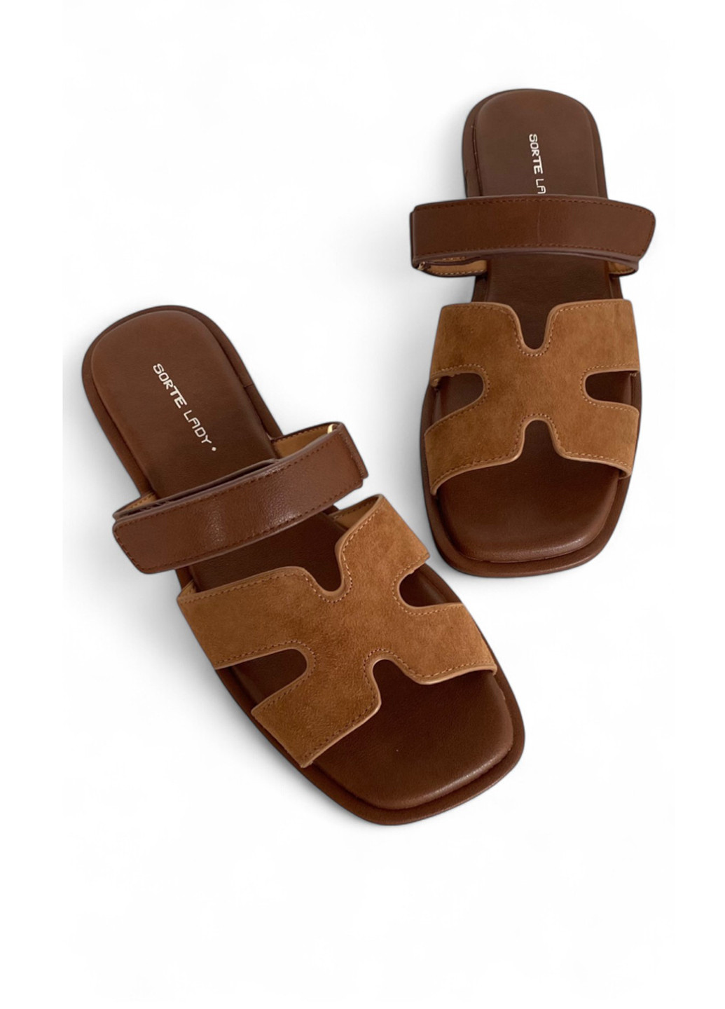 Коричневые шлепанцы Sorte Lady