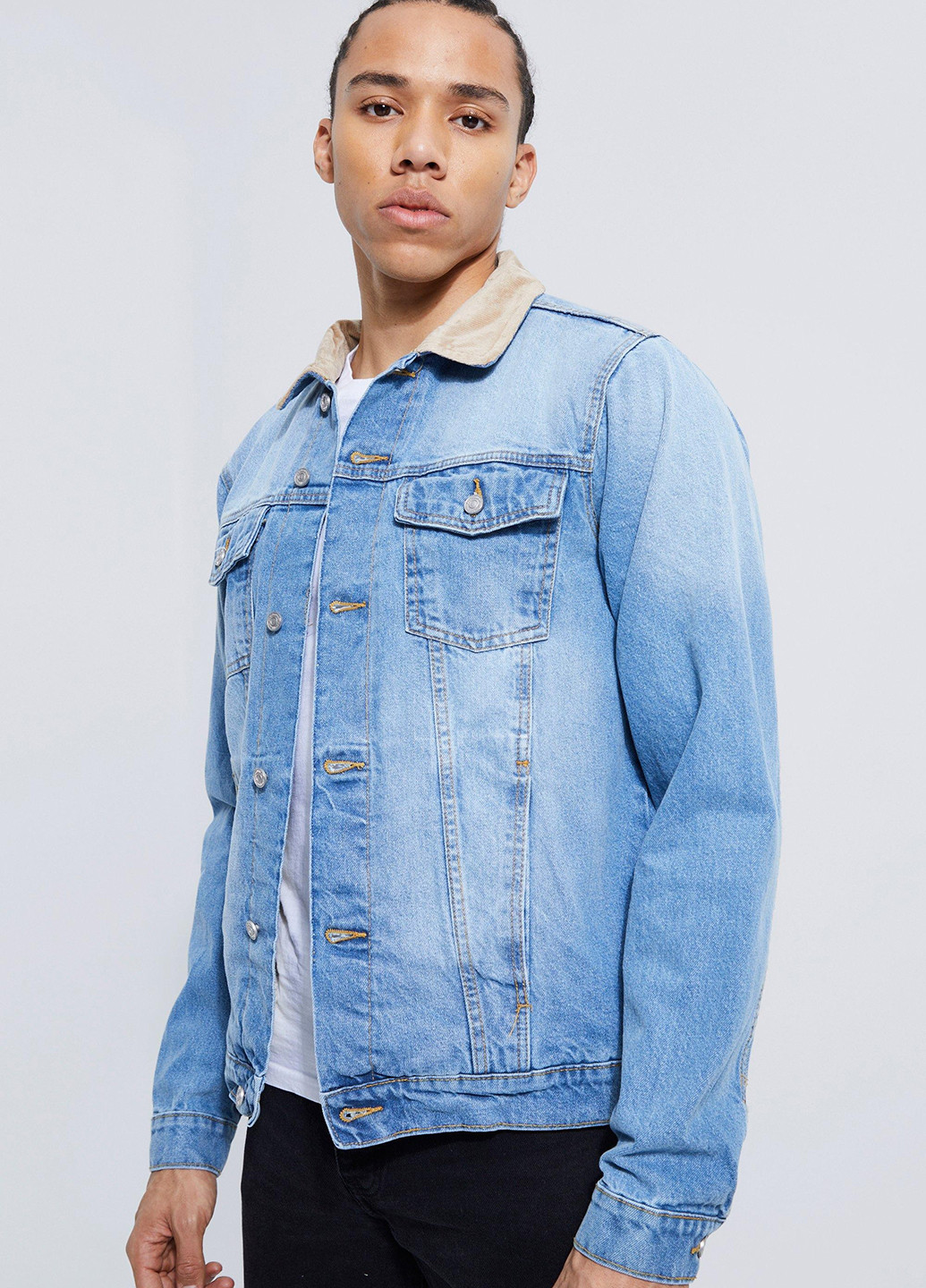 Светло-синяя демисезонная куртка Boohoo