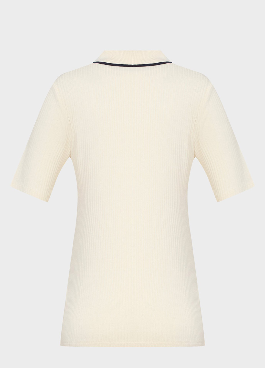 Белая женская футболка-поло Gant однотонная