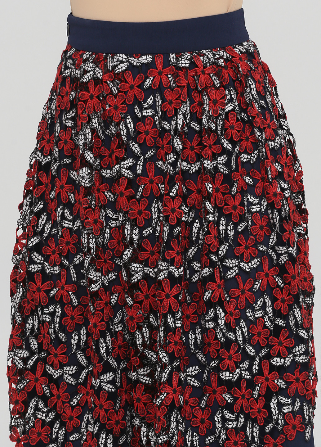 Красная кэжуал цветочной расцветки юбка Only клешированная