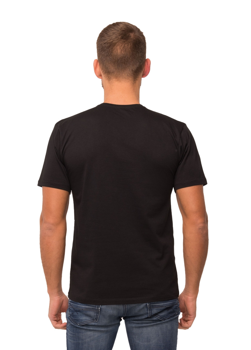 Чорна футболка чоловіча Наталюкс 12-1343