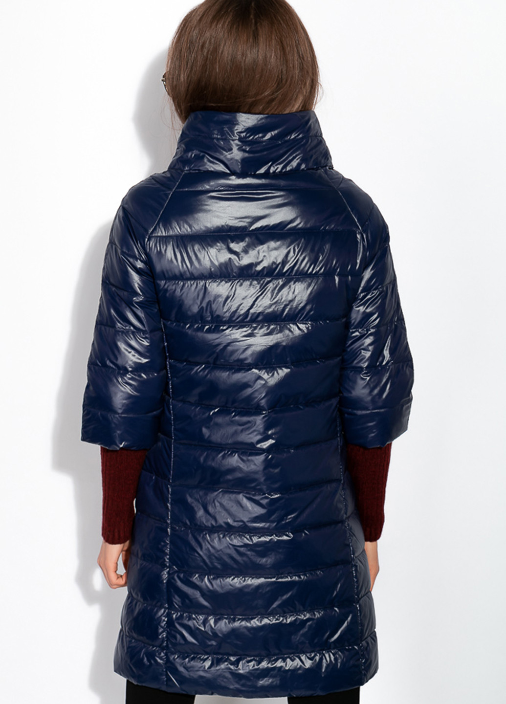 Темно-синя демісезонна куртка куртка-пальто Time of Style
