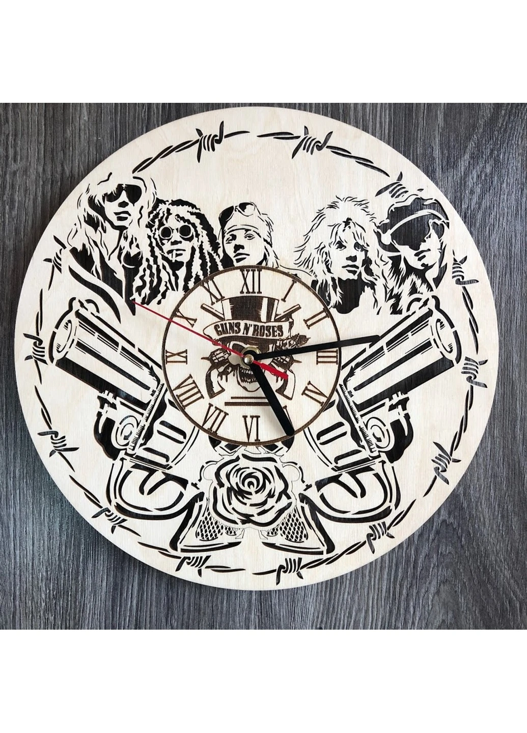 Концептуальний настінний годинник в інтер`р "Guns N` Roses" 7Arts (253566964)