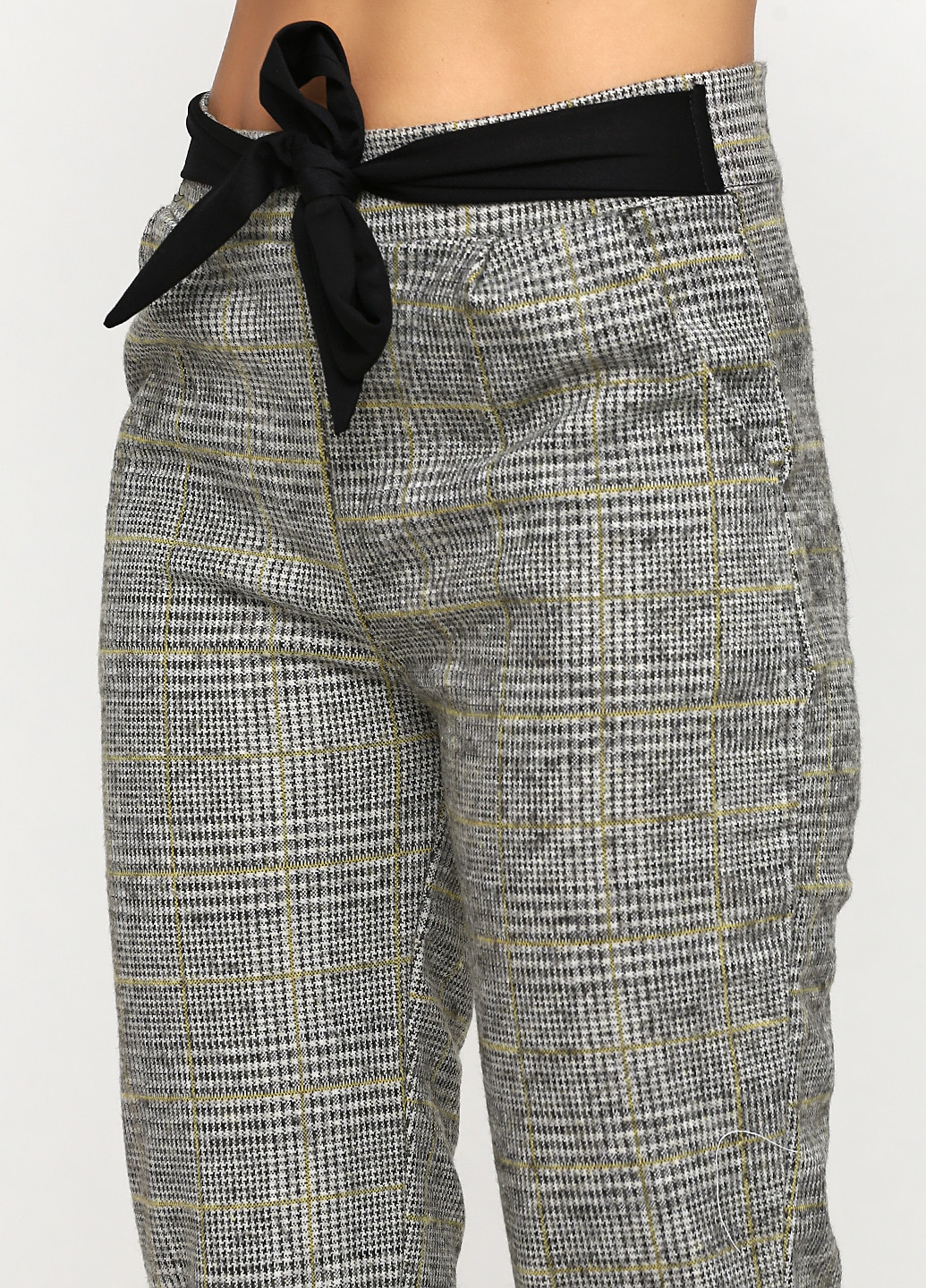 Черно-белые кэжуал демисезонные прямые брюки Made in Italy