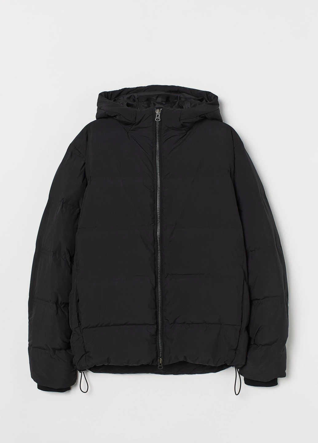 Черная зимняя куртка пуховая H&M