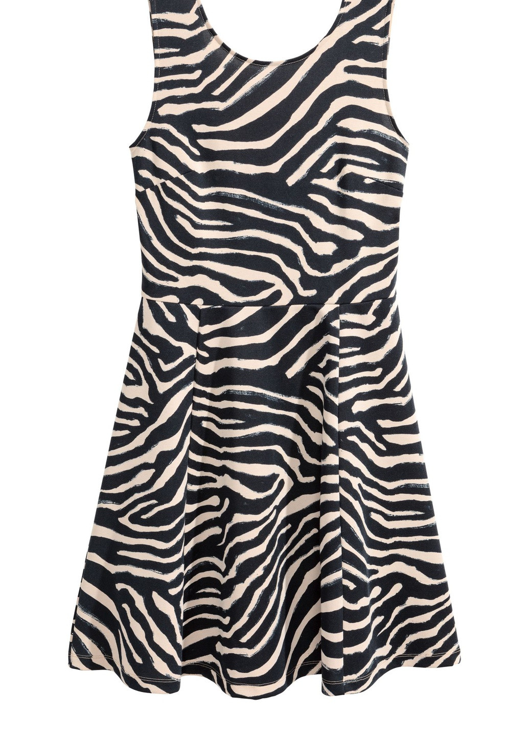 Комбинированное кэжуал платье H&M зебра