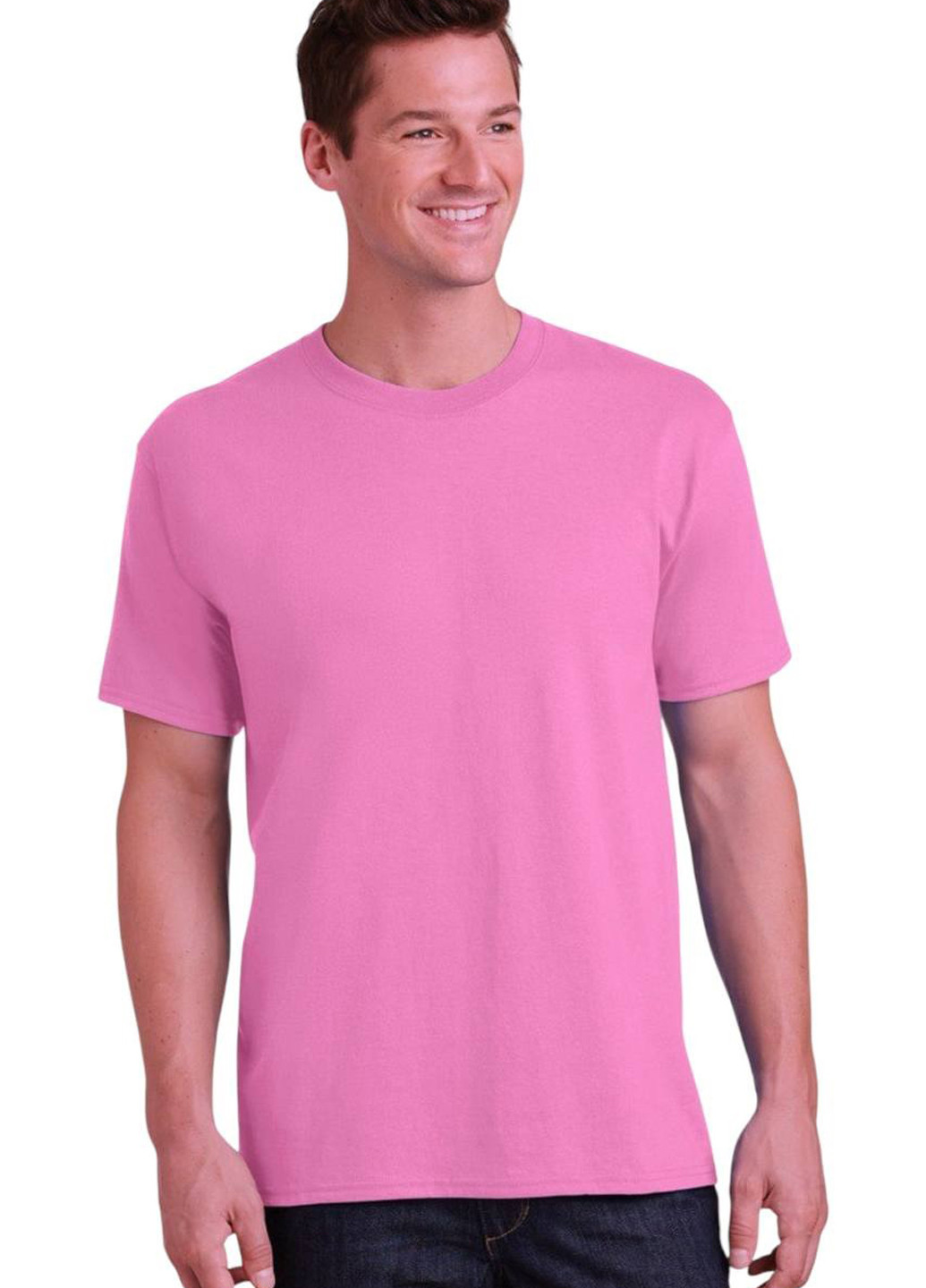 Розовая футболка Gildan