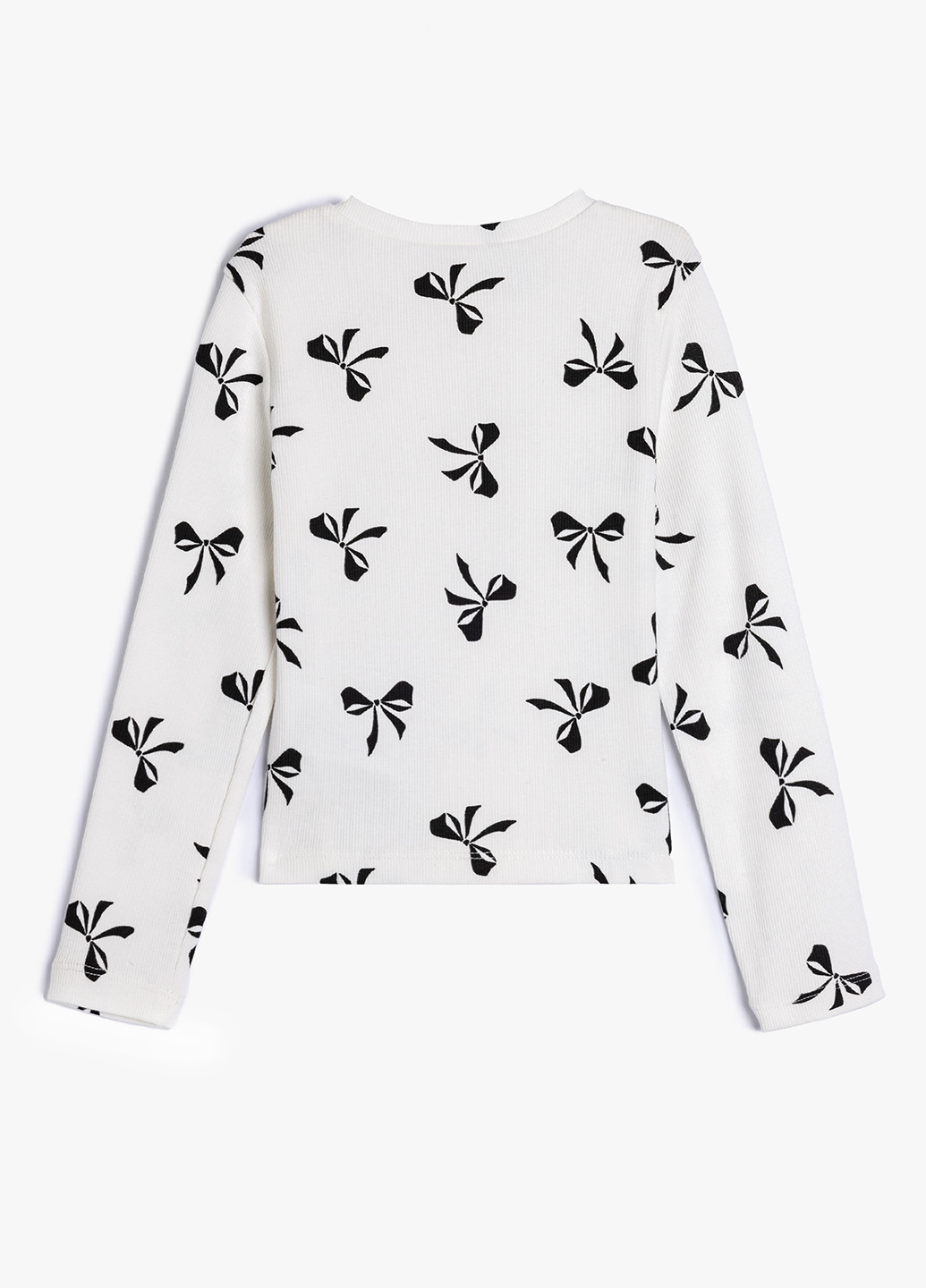 Черно-белый демисезонный кэжуал лонгслив KOTON с рисунком