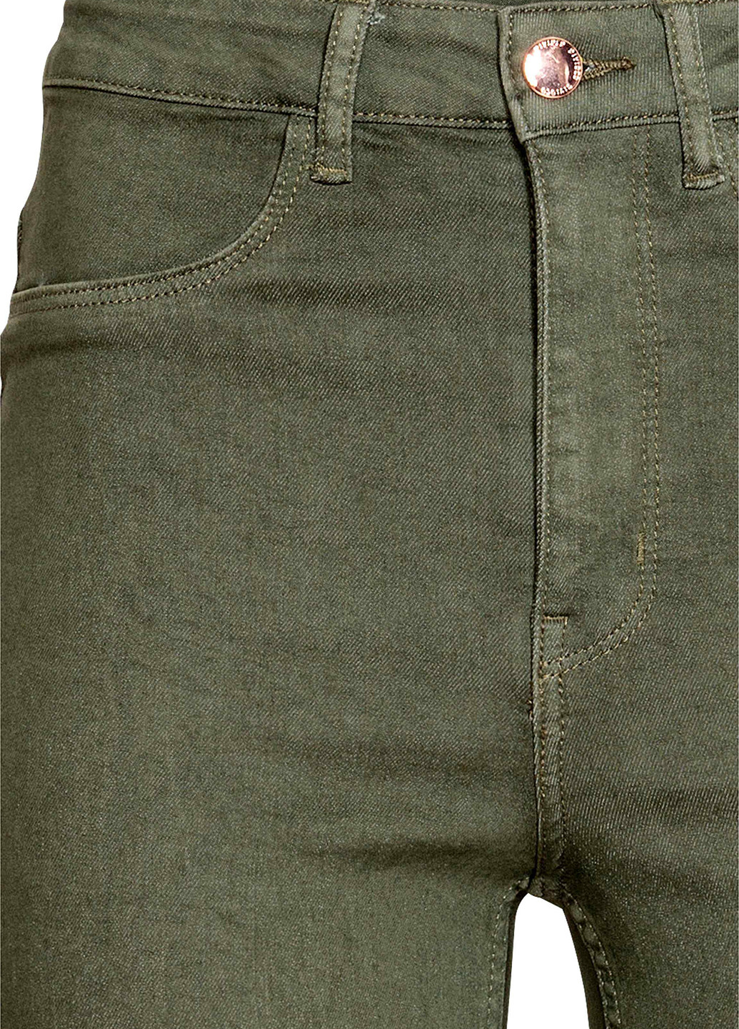 Хаки демисезонные зауженные джинсы H&M