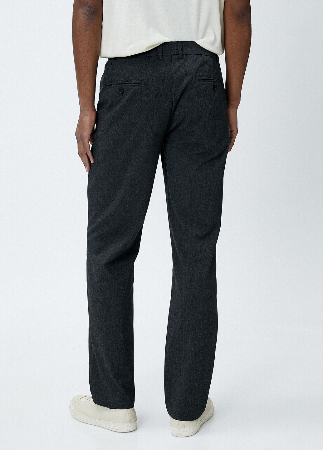 Темно-серые кэжуал демисезонные прямые, классические брюки KOTON