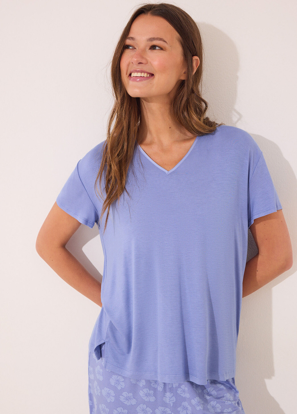 Синя всесезон піжама (футболка, штани) футболка + штани Women'secret