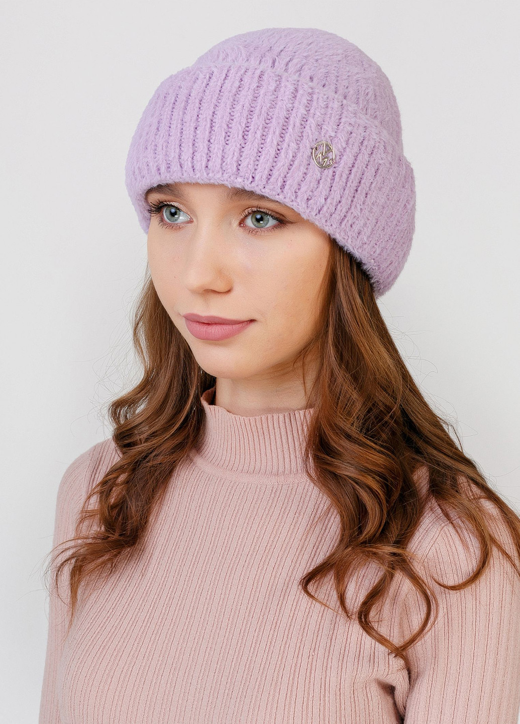 Ангнорова зимова тепла жіноча шапка без підкладки 330228 Merlini (254281106)