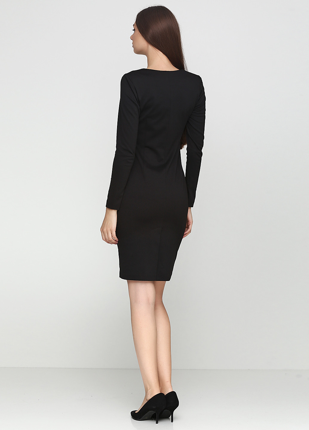 Черное кэжуал платье Stefanie L с геометрическим узором
