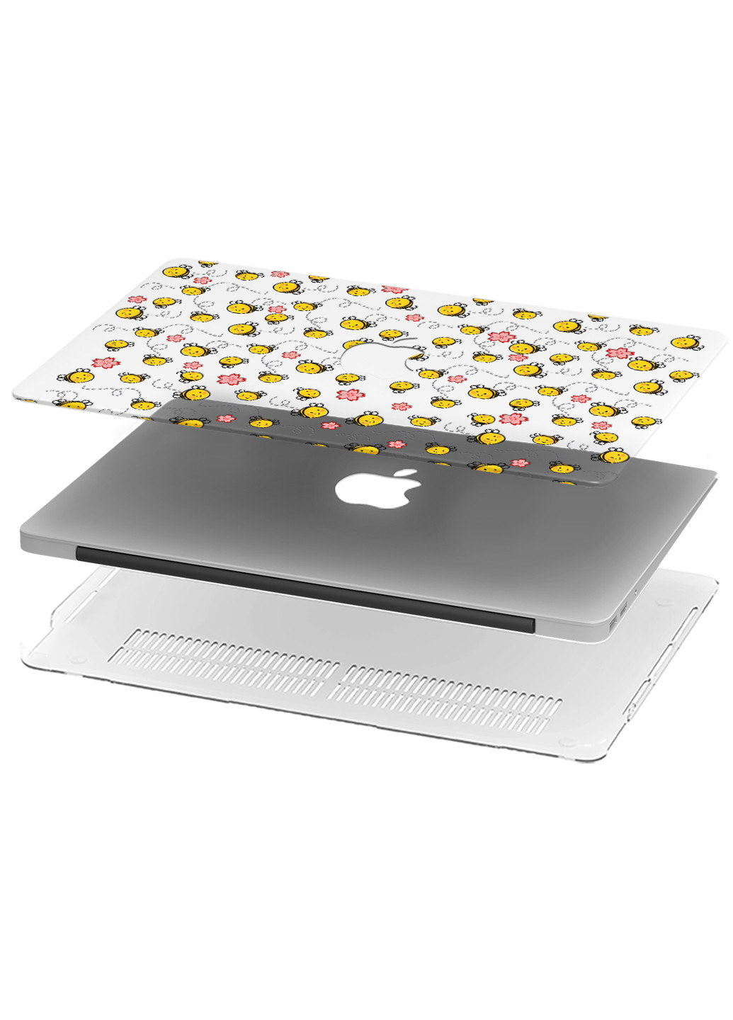 Чехол пластиковый для Apple MacBook Air 13 A1466 / A1369 Пчелы (Bees) (6351-1932) MobiPrint (218528431)