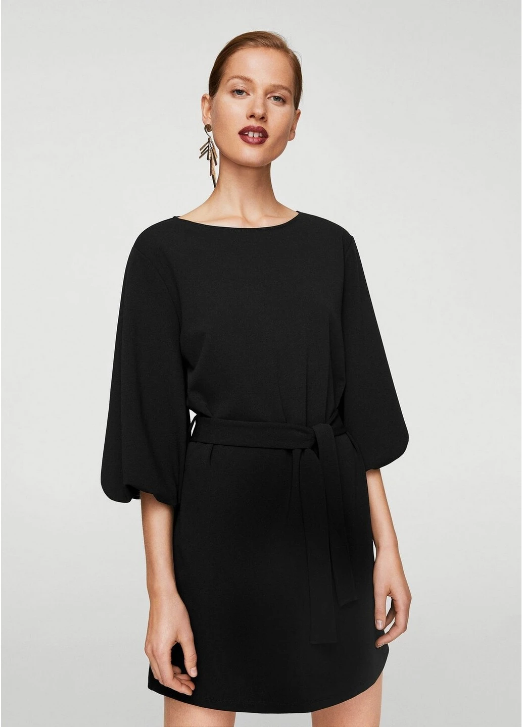 Черное кэжуал платье Mango однотонное