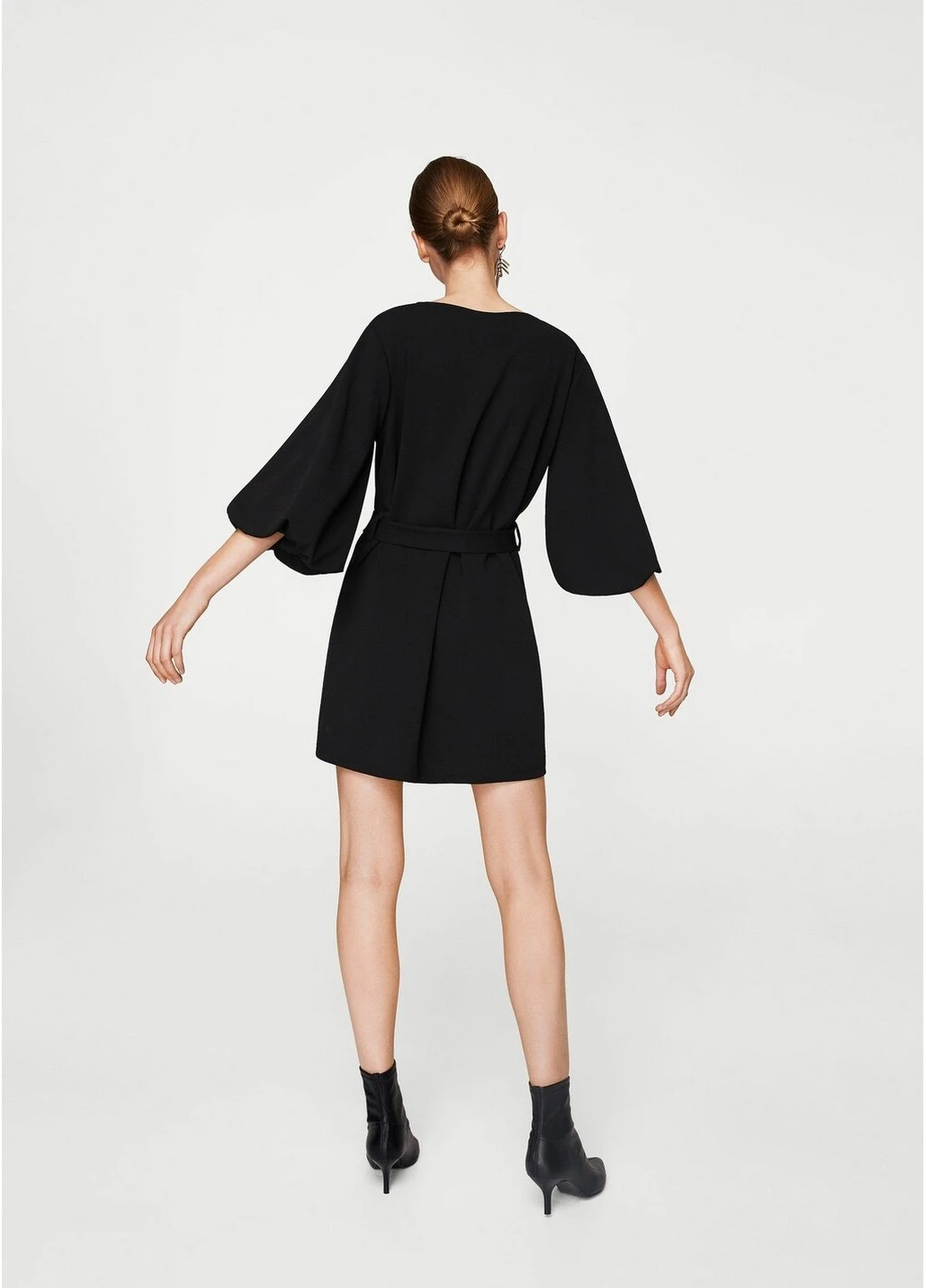 Черное кэжуал платье Mango однотонное