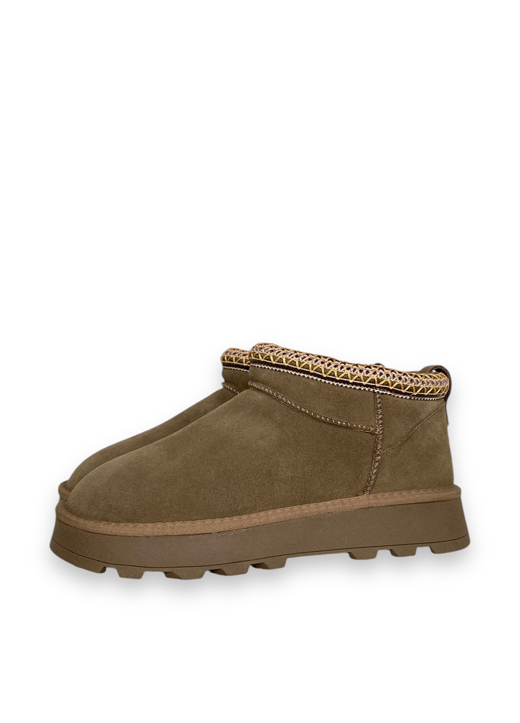 Зимние ботинки ALLSY с вышивкой из натуральной замши