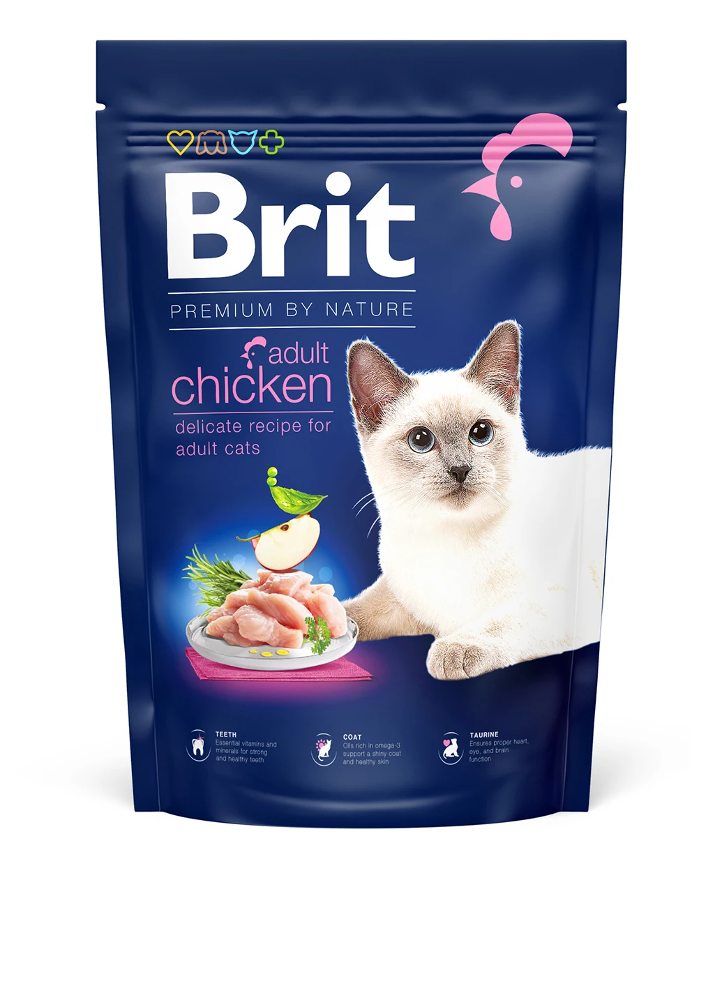 Сухой корм Cat by Nature Adult Chicken для кошек, с курицей, 1500 г Brit Premium (252461509)