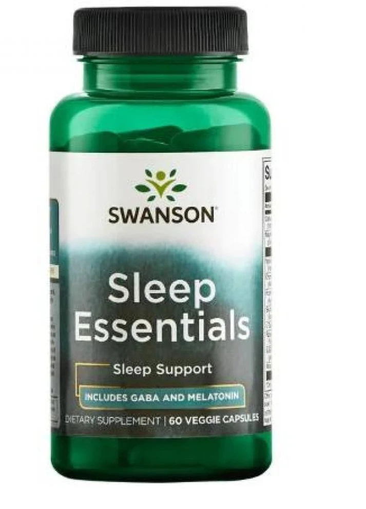 Додавка для здорового сну Sleep Essentials 60 Veg Caps Per Bottle Swanson (232599819)